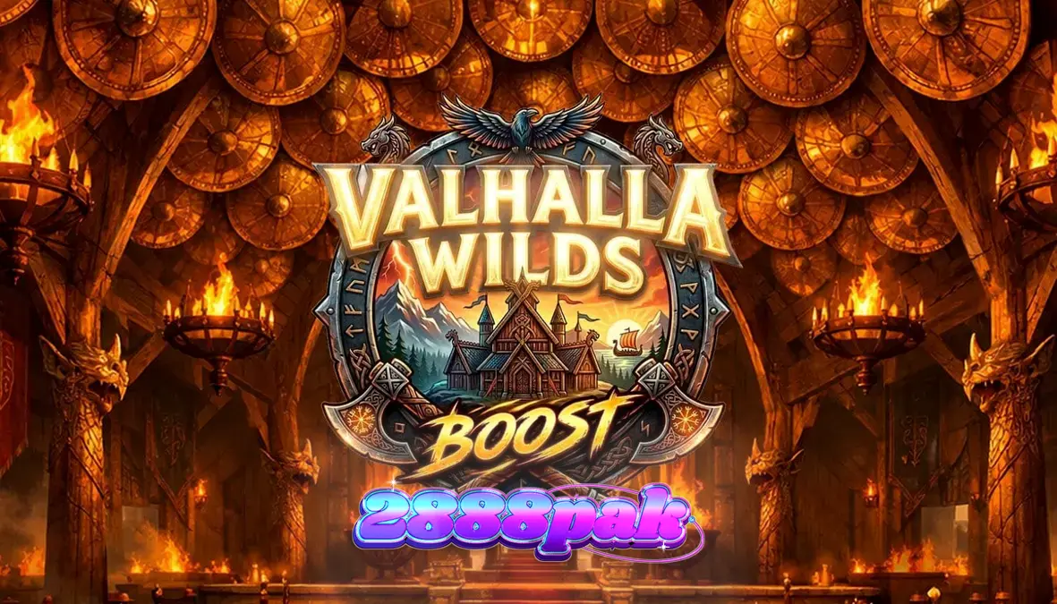 Valhalla Wilds Boost স্লট গেমের ভাইকিং থিমযুক্ত ইন্টারফেস এবং রিলস