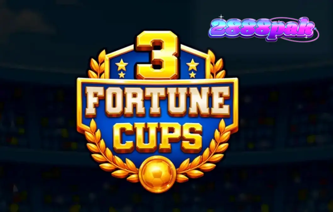3 Fortune Cups স্লট গেমের স্টেডিয়াম থিম এবং ফুটবল প্রতীক